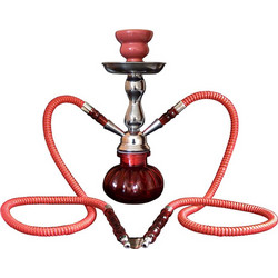 Ναργιλές Hookah Κόκκινος Διπλός 2 Hoses - 25cm