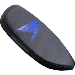 Σέλα λεπτή Carbon με μπλέ λογότυπο στάμπα Honda GLX Racing