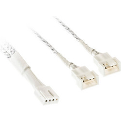Kolink 1-2 PWM Fan Splitter Cable - 35cm, braided, White