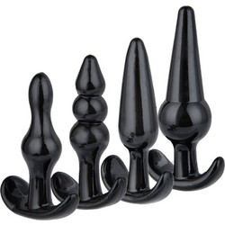 Kinksters Anal Training Kit Σετ Plugs Αναρροφητικά Μαύρο 4τμχ