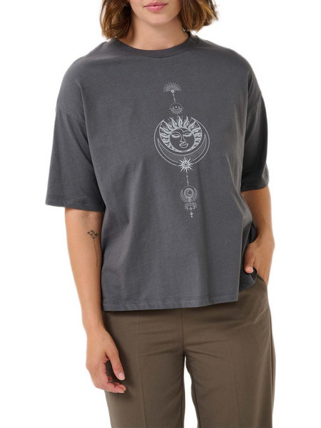 KAFFE Γκρι T-shirt με σχέδιο Moon 10510248 190205