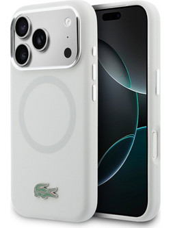 Lacoste 17 Pro Back Cover - MagSafe - Μεταλλικές άκρες και λογότυπο - Γκρι