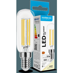 Modee LED Λαμπτήρας Filament T25 3.5W E14 4000K 350lm ERP
