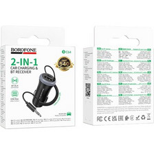 Borofone Audio Bluetooth Receiver AUX BC64 Contento black