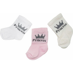 SVS Baby βρεφικές καλτσούλες τριών τεμαχίων Princess Walk