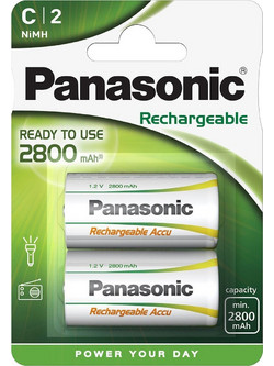 Panasonic Rechargeable Ready To Use C 2800mAh 2τμχ