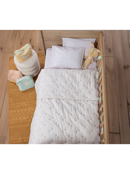ΚΟΥΒΡ-ΛΙ ΜΙΚΡ-ΠΟΛ HAPPY 80X110 ECRU - Nef-Nef Homeware