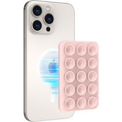 Βάση Στήριξης με Βεντούζα Magnetic Ahastyle PT-CY202 για Smartphones Ροζ N70573