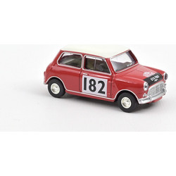 Norev Mini Cooper S 1964 Tartan Red with Racing Number 182 1:54 Μεταλλικό Αυτοκινητάκι