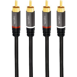 LogiLink Cable 2x RCA male - 2x RCA male 5m CA1207