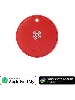 Hyperloq MiniTag Dual Anti-Lost Tracker Apple Find My / Google Find My Device Red 1 Pack