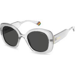 Polaroid Eyewear PLD6190/S KB7/M9 Γυναικεία Γυαλιά Ηλίου Oversized Κοκάλινα Διαφανή με Μαύρο Polarized Φακό