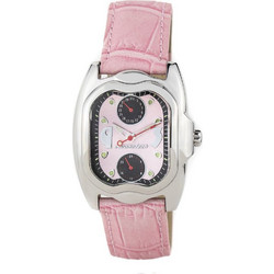 Chronotech Γυναικείο Ρολόι με Ροζ Δερμάτινο Λουράκι CT7220L-08