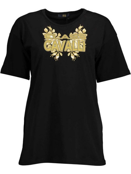 CAVALLI CLASS T-shirt short sleeves Women OXT60V JD060-05000 Black (M)