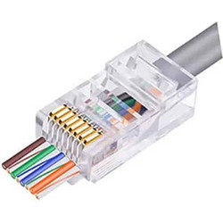Pass Through βύσμα RJ-45 CAT6 με συσκευασία 10 τεμαχίων - ART-RJ-45-P6