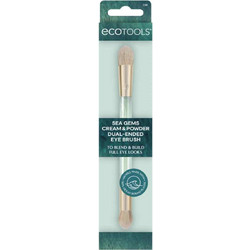EcoTools Sea Gems Cream & Powder Dual-Ended Eye Brush Διπλό Πινέλο Σκιών Για Εφαρμογή & Ανάμειξη