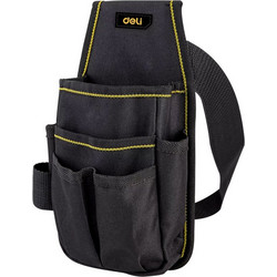 DELI εργαλειοθήκη μέσης DL430003 για εργαλεία χειρός, 25x12cm, μαύρη