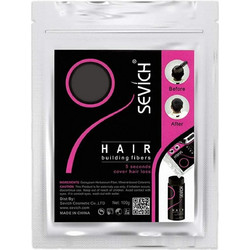 100gr Dark Brown Ίνες Πύκνωσης Μαλλιών Κερατίνης για Πλούσιο Όγκο Sevich Hair Building Fibers Refill Pack