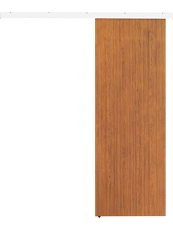 HOMCOM B70-081V00LR Πόρτα Εσωτερική Συρόμενη Ξύλινη Καφέ 75x210cm 8056644441343