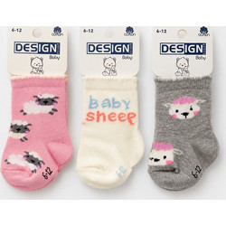 Βρεφικές κάλτσες κορίτσι DESIGN 3 Pack 3001130 - MULTICOLOR