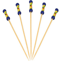 Ξυλάκια Bamboo (Sticks) για Cocktail Multi Μπλέ Dolphin - 100 τεμ - Dolphin - 38.19.54Μ
