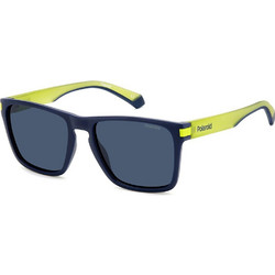 Polaroid Eyewear PLD2139/S FLL/C3 Γυαλιά Ηλίου Τετράγωνα Κοκάλινα Μαύρα με Μπλε Polarized Φακό