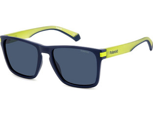 Polaroid Eyewear PLD2139/S FLL/C3 Γυαλιά Ηλίου Τετράγωνα Κοκάλινα Μαύρα με Μπλε Polarized Φακό
