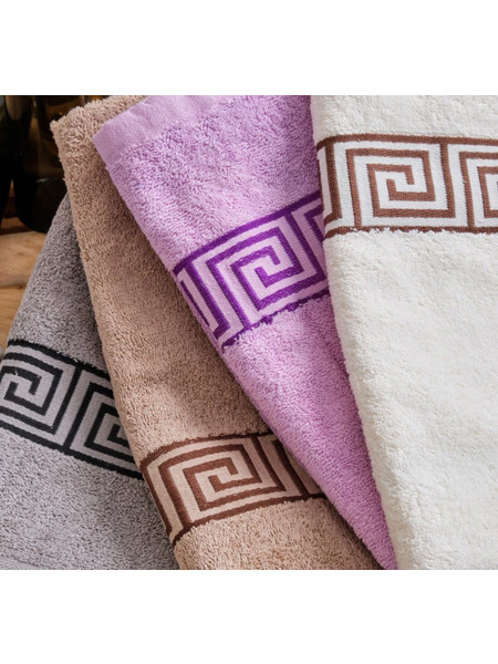 Πετσέτες Σετ All Time Greek Grey Cotton Cokitex 2Τεμ