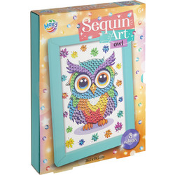 ΖΩΓΡΑΦΙΚΗ ΜΕ ΠΟΥΛΙΕΣ ΚΑΙ ΚΟΡΝΙΖΑ SEQUIN ART OWL- 002.200070
