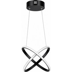 Φωτιστικό Οροφής LED Raffaello Φ30x70cm Μαύρο