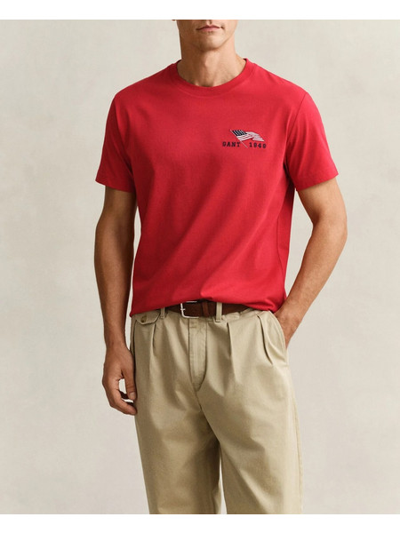 Gant ανδρικό T-Shirt Graphic 2003394-630 Κόκκινο