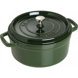 Staub La Cocotte 26cm Round Cast Iron, Basil Green
