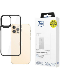 3mk Satin Armor Case+ Back Cover Transparent / Black (iPhone 12 Pro Max)