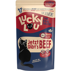 Lucky Lou LifeStage Senior with Poultry, Beef, Carrot & Pumpkin 125gr
