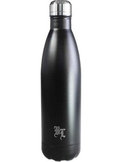 Black Leaf Stainless Steel Bottle Black