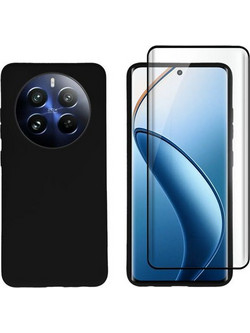 Redshield Realme 12 Pro/12 Pro+ Silicone & 3D Glass Black Σετ - Θήκη Κινητου & Προστατευτικό Οθόνης