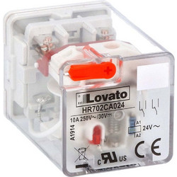 Ρελέ Τύπου Λυχνίας 8-Πόλων Με LED Σειράς HR7X 2 C/O 10A 250VAC/30VDC Τάση Πηνίου 24VAC