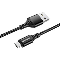 BX54 Ultra bright charging data cable for Micro Black Μαύρο