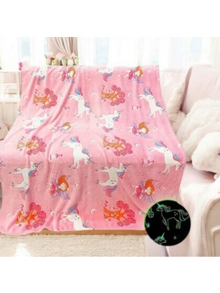 ΚΟΥΒΕΡΤΑ FLEECE ΦΩΣΦΟΡΙΖΕ ΝΕΡΑΙΔΕΣ ΡΟΖ 150Χ200