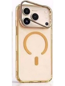 Strong Magnetic Anti-Drop Protection Built-in Stand For iPhone 17 Pro σε Μπεζ μπεζ Θήκη πλάτης MagSafe Back Cover Σιλικόνη