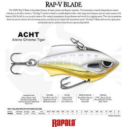 Rapala Rap-V Blade Τεχνητό Δόλωμα Κουταλάκι 6cm 14gr ACHT