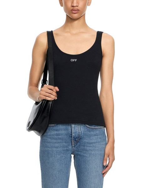 OFF STAMP RIB TANK TOP WOMEN OFF-WHITE