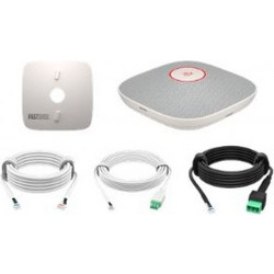 POLY STUDIO A2 WHITE TABLE MICROPHONE W/ MOUNTING PLATE I/O CABLES AND EXTENSION CABLE WW (B22X4AAAC3)