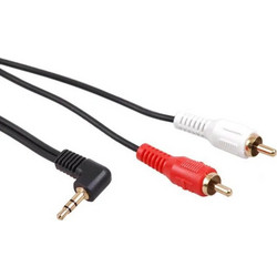 Maclean Energy Καλώδιο Ήχου 3.5mm male - 2x RCA male Μαύρο 1m με Επίχρυσους Ακροδέκτες MCTV-824