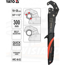 YATO YT-22005 ΤΣΙΜΠΙΔΑ ΥΔΡΑΥΛΙΚΩΝ ΡΥΘΜΙΖΟΜΕΝΗ 16-38mm(300MM)