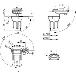 BOSCH 0 232 103 097 - BOSCH 0232103048 ΑΙΣΘΗΤΗΡΑΣ ΕΚΚΕΝΤΡΟΦΟΡΟΥ FIAT