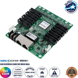 GLOBOSTAR(R) MRV208-1 41021 Novastar MRV208-N Receiving Card για Οθόνες LED Video Wall 8 x HUB75E με Loading Capacity σε Pixel 256 x 256px - Gigabit Network Ethernet Input & Output Ports - DC 5V IP20