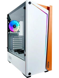 Azza Apollo 430 White Gaming Midi Tower Κουτί Υπολογιστή RGB με Πλαϊνό Παράθυρο