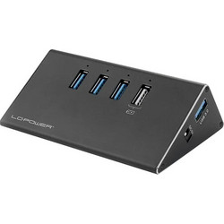 LC-Power LC-HUB-2B-4 USB Hub 3.0 USB-A με 4 Θύρες USB-A & Εξωτερική Παροχή Ρεύματος