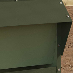 vidaXL Ταΐστρα κοτόπουλων Ελιά Πράσινη 40,5x45x41 cm - λαδί